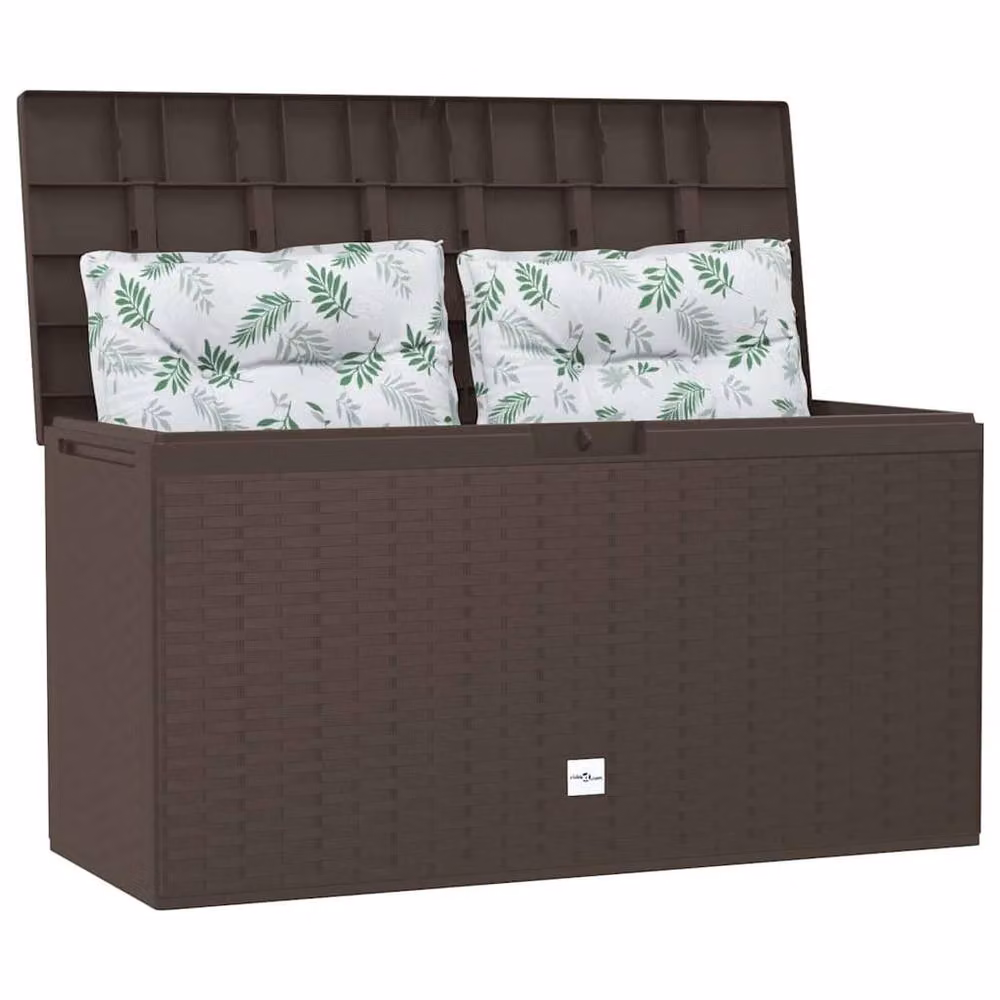 Berkfield Home Garden Storage Box in Brown, W/D/H: 114 x 47 x 60 cm – 3