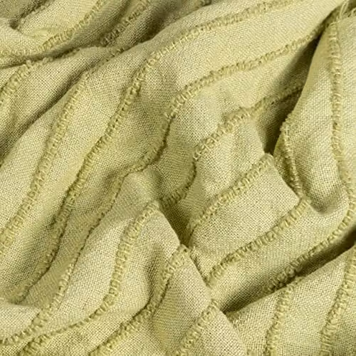 Riva Home Hazie Linear Woven Striped Throw in Green, W/D/H: 180 x 130 x 1 cm – 2