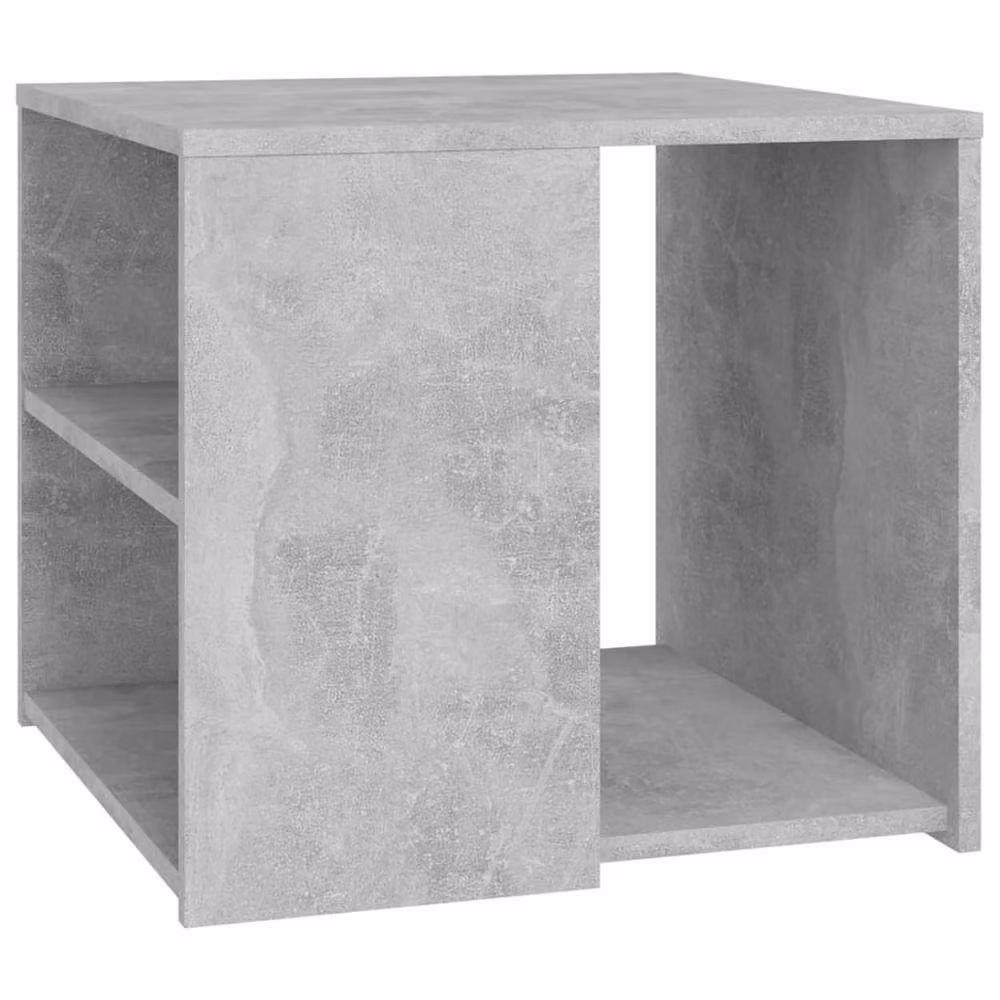 Berkfield Home Modern Square Side Table in Grey Composite Wood, W/D/H: 50 x 50 x 45 cm – 2