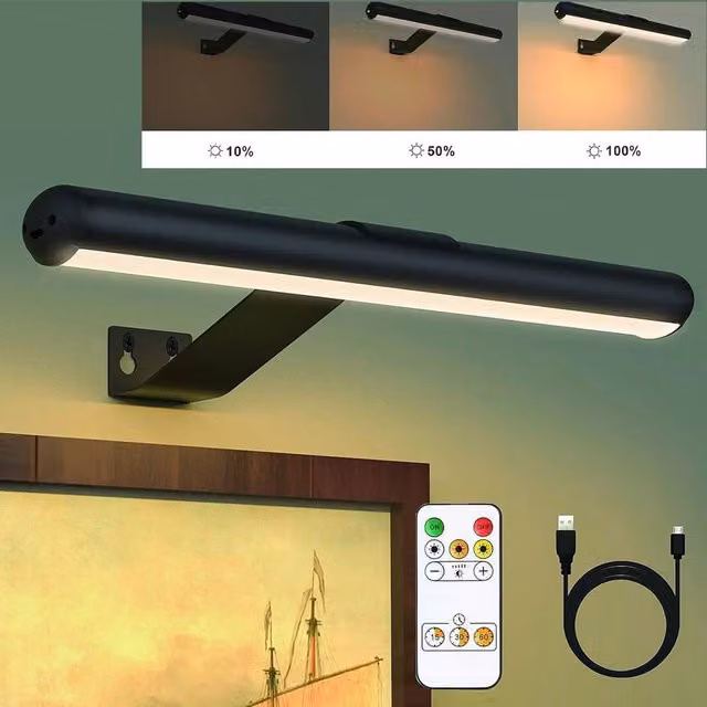 NESTLUNE Dimmable Wireless LED Picture and Dartboard Light in Black