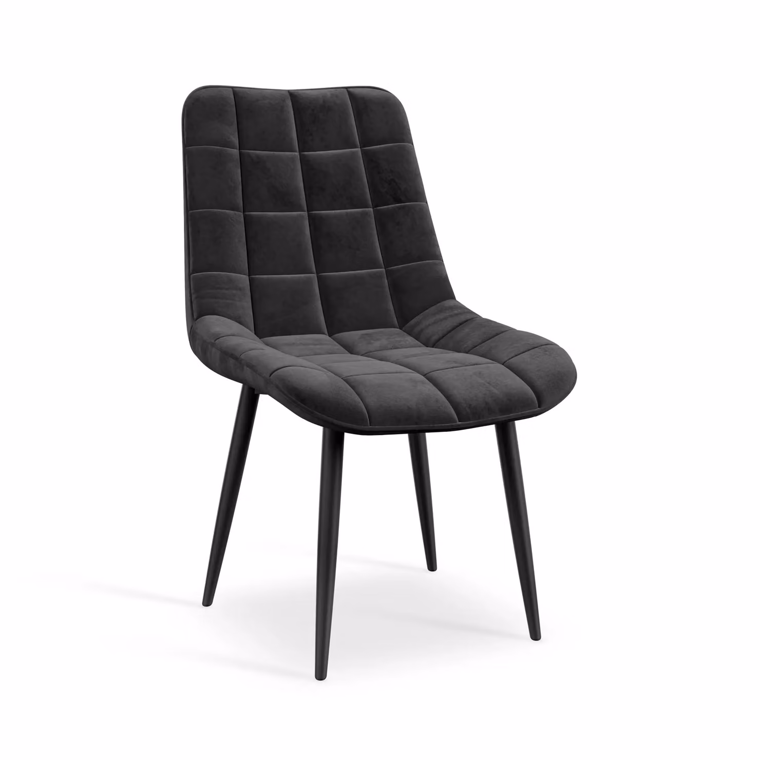 More4Homes Haydon Extending Dining Table and Nova Velvet Chair Set, White Marble Effect Top with Black Legs, W/D/H: 120 x 80 x 76 cm with 4 Chairs – 2