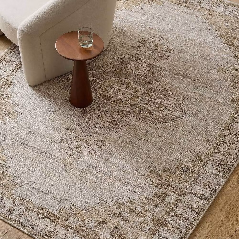 Livabliss Fifth Avenue Vintage Boho Living Room Rug in Brown, White, Grey and Beige, W: 200 cm, D: 275 cm – 4