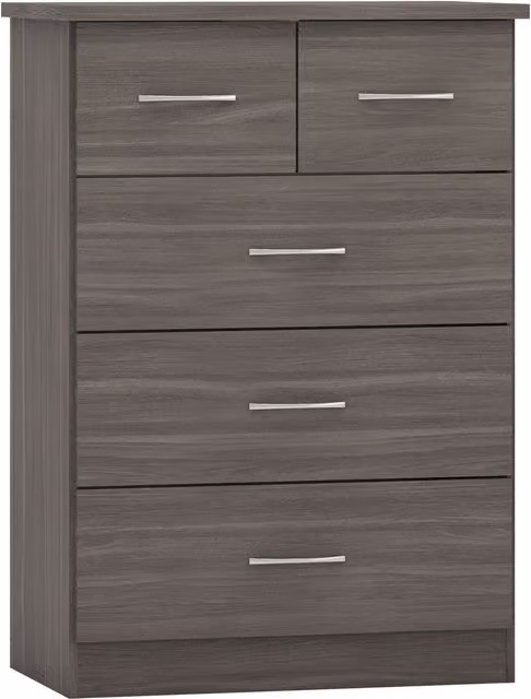 Seconique Nevada 3 plus 2 Chest in Black Wood Grain