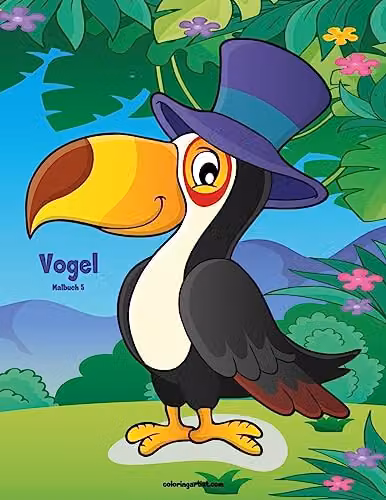 Createspace Vogelmalbuch 5: Volume 5 Bird Colouring Book for Children, Multicolour