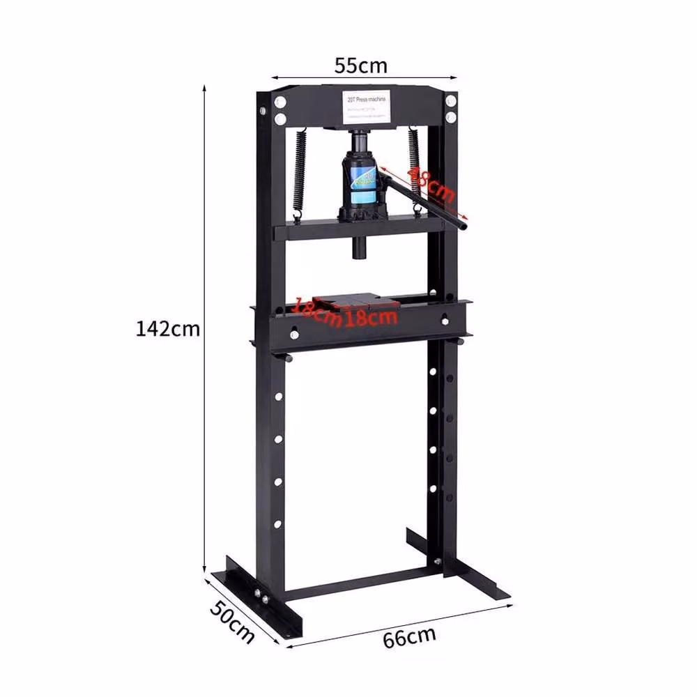 SPETLEK 20 Ton Heavy Duty Hydraulic Steel Workshop Press in Black – 2