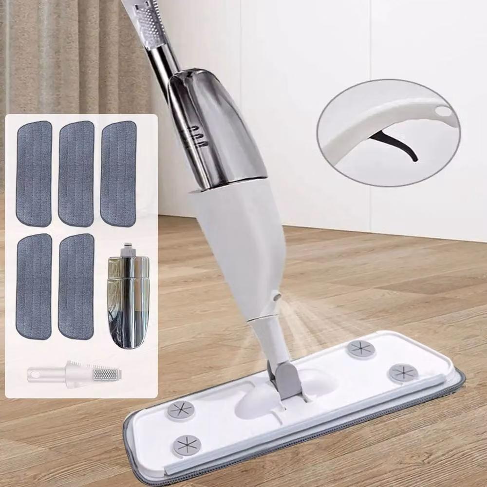Kelvenix Spray Mop for Floor Cleaning with 5 Reusable Grey Microfibre Pads – 2