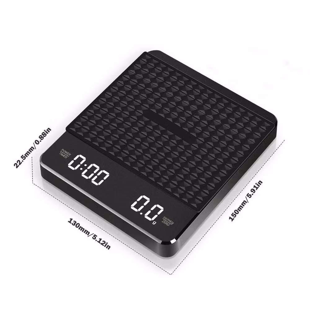 FORGEVIO Kitchen Digital LED Electronic Scale in Black – 2