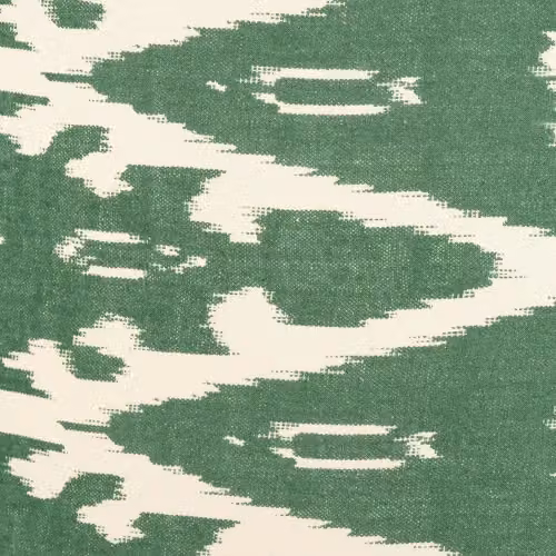 Ruma Green Ikat Patterned Cylinder Fabric Lampshade, Diameter: 40.64 cm – 3