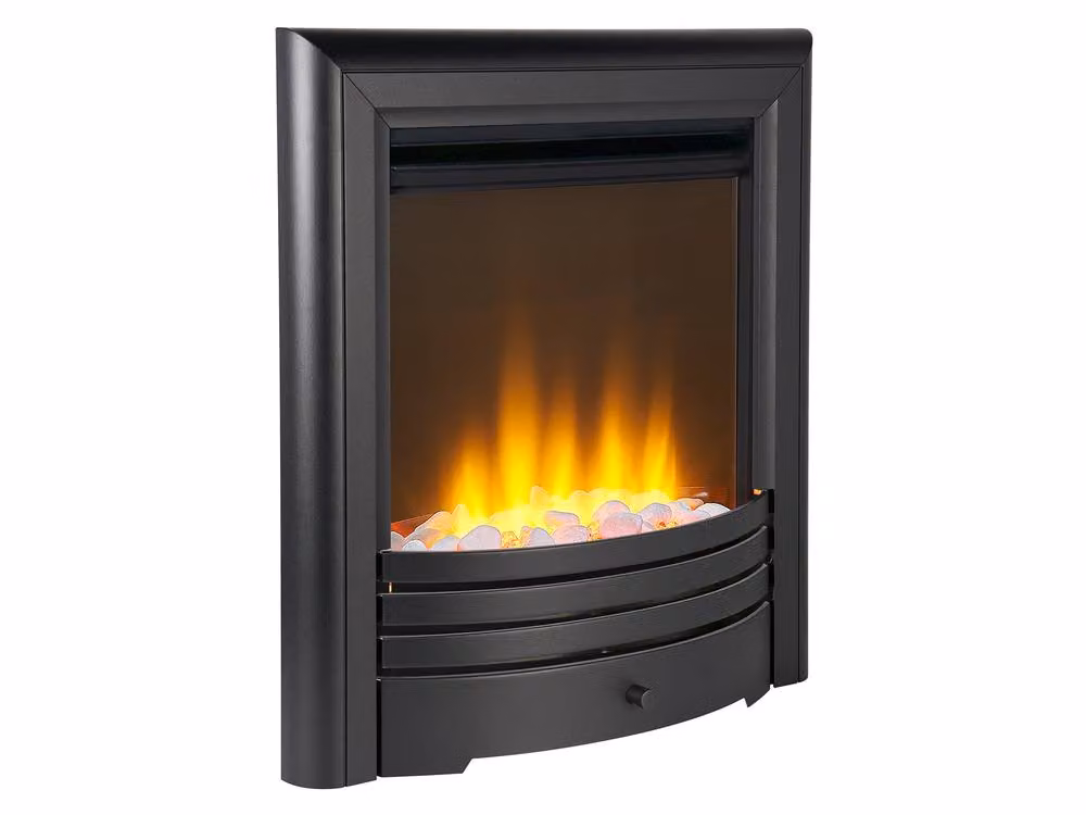 Acantha Amara Pebble Electric Fire in Matte Black with Remote Control – 2