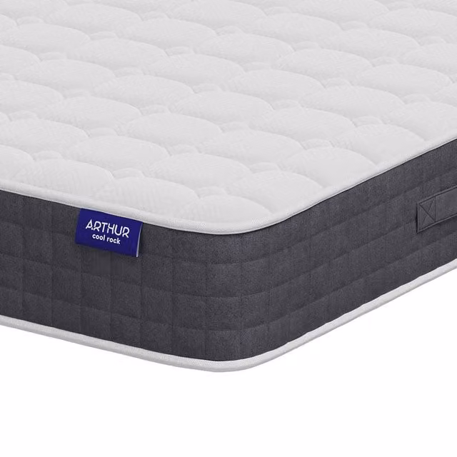 Arthur Sleep Cool Rock Extra Firm Hybrid Mattress in White, W/D/H: 200 x 140 cm