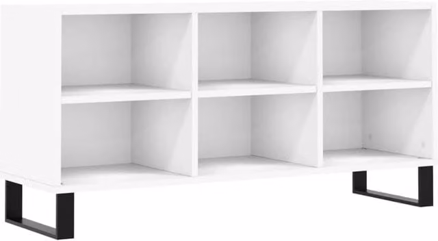 Berkfield Home Modern White TV Cabinet W/D/H: 103.5 x 30 x 50 cm