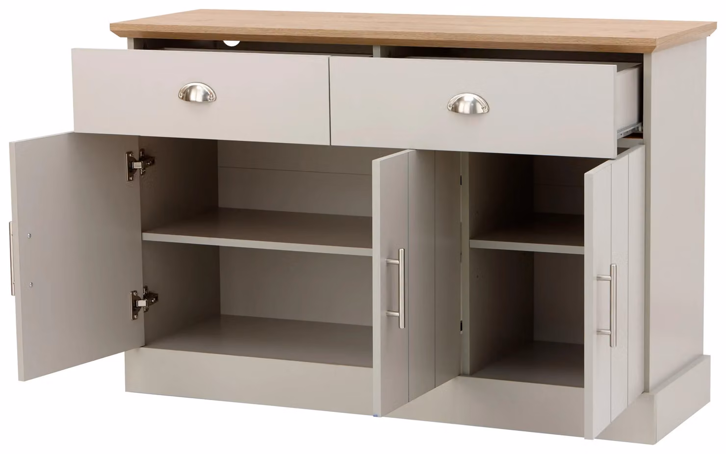 GFW Kendal Large Grey Wood Sideboard – 2