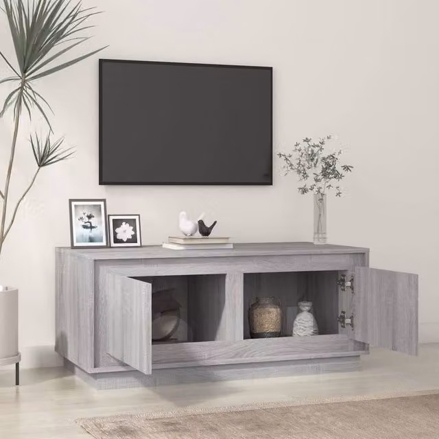 Berkfield Home Decorative Coffee Table in Grey Sonoma, W/D/H: 102 x 50 x 44 cm