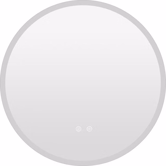 Costway Round Wall Mounted Backlit Vanity Makeup Mirror with Dimmable LED Light in Silver