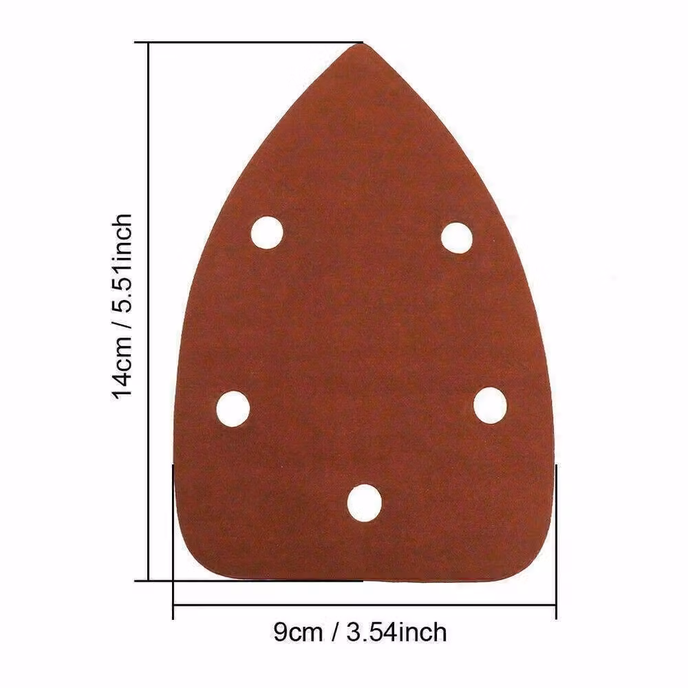 Havendro 40-Piece Mouse Sanding Sheets for Wood and Metal, 60-240 Grit, Brown, W: 14 cm x D: 10 cm – 2