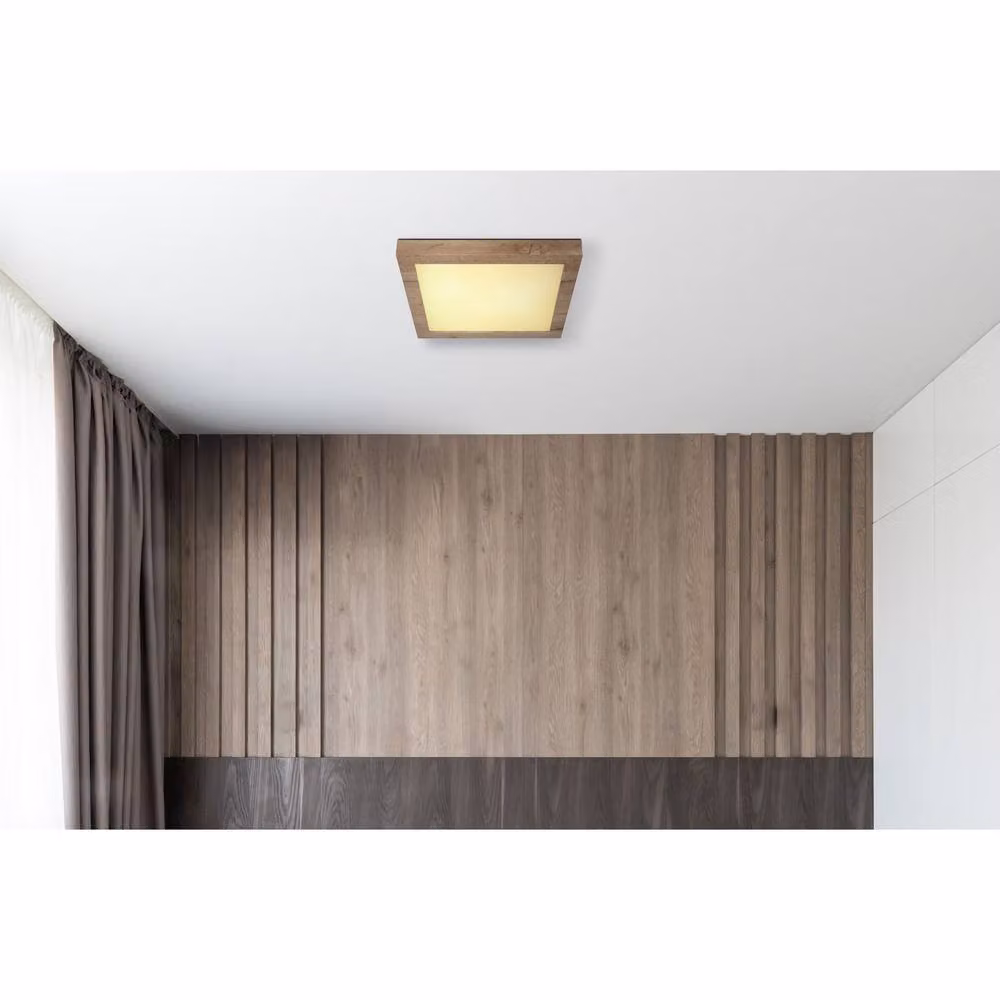 Netlighting Xavvi Square Flush Ceiling Light in White Matt with Warm White LED 3000K – 2