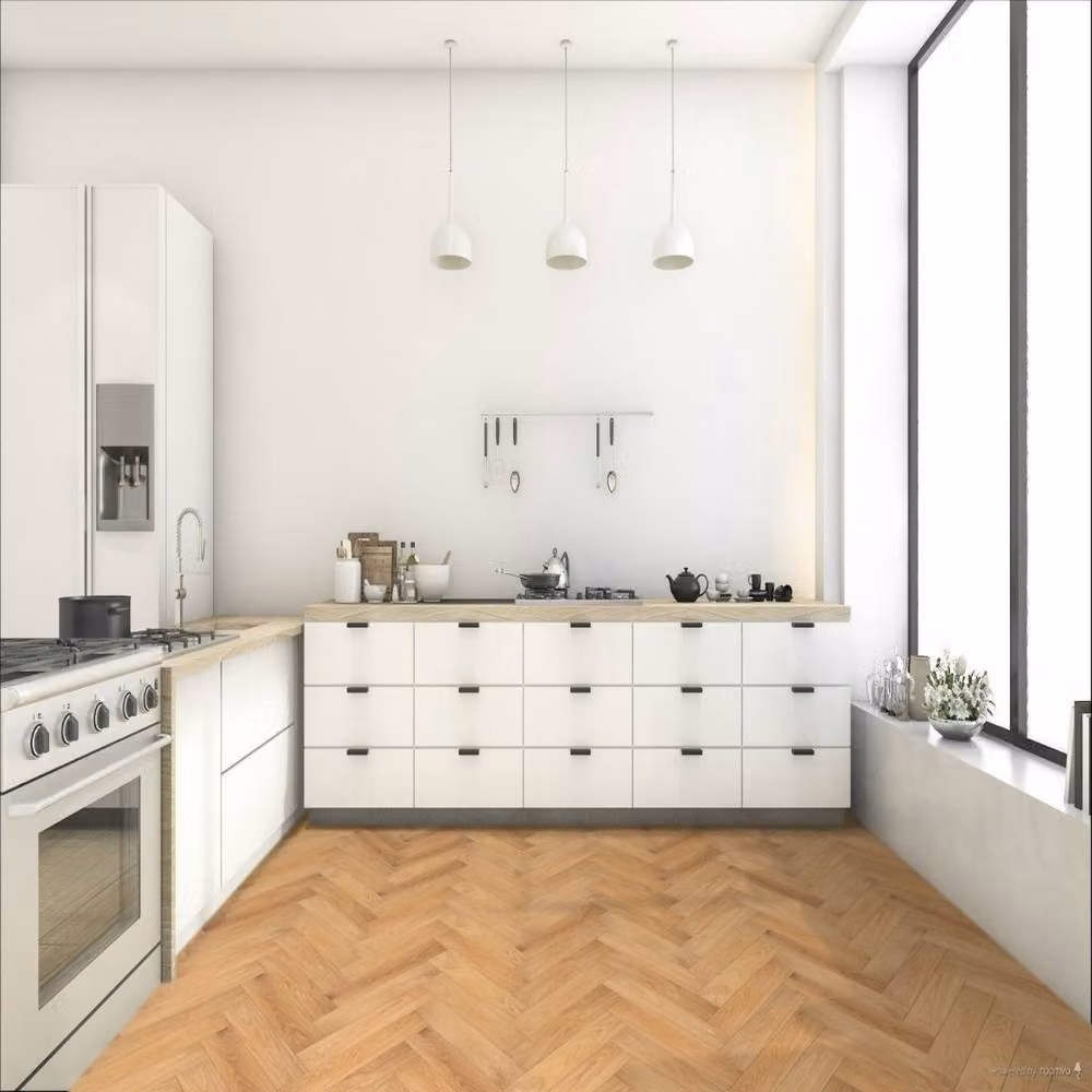 Vinyl Flooring UK Hatton Oak Herringbone Engineered Parquet Flooring, Brown, UV Oiled Smooth Finish – 2