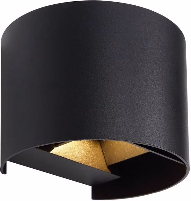 Netlighting Veronika Outdoor Up and Down LED Wall Lamp in Black with Transparent Glass Shade, IP54 Rated – 1