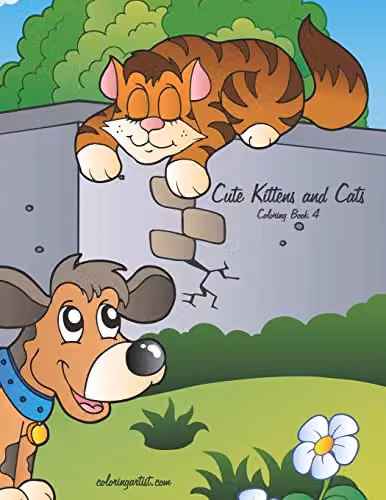 Cute Kittens and Cats Colouring Book Volume 4 by Createspace