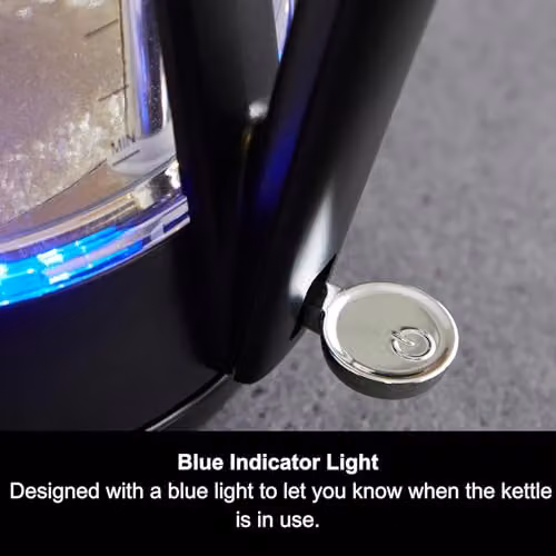 Morphy Richards Glass Jug Kettle, 1.7 l, Transparent with Blue Light Indicator – 4