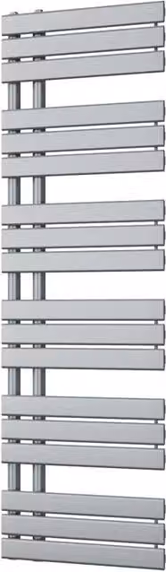 UK Radiators Tristan Silver Steel Towel Radiator, Height: 156.4 cm