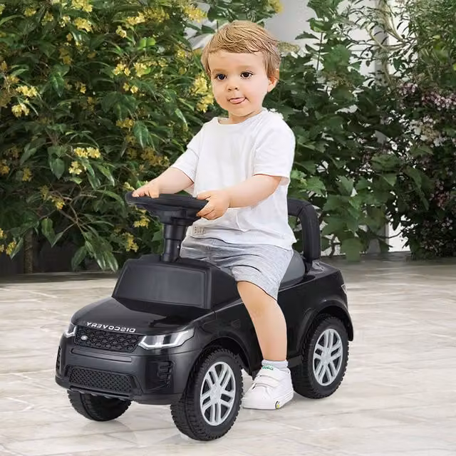 Costway Kids Ride On Push Car Walking Sliding Toy Car with Light and Sound, Black
