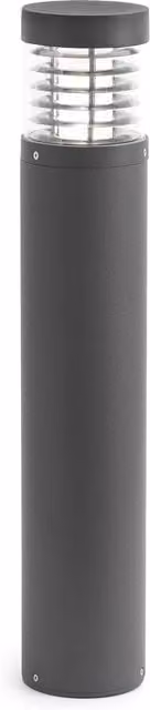 Netlighting Giza LED Outdoor Bollard Light, Dark Grey with Transparent Glass, IP54 Rated – 1