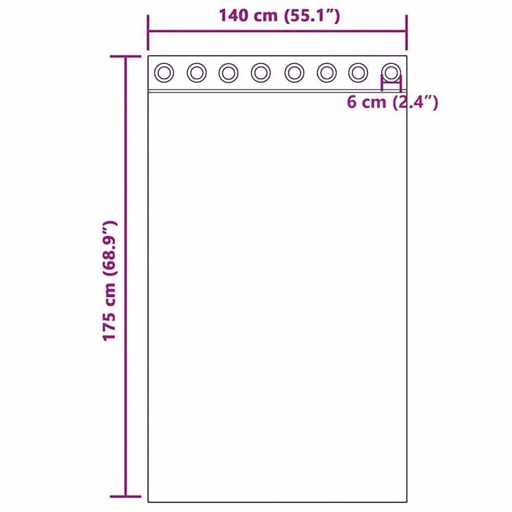 Berkfield Home Brown Voile Fabric Panel Curtains with Eyelets, 2 Pack, W: 140 cm, H: 175 cm – 7