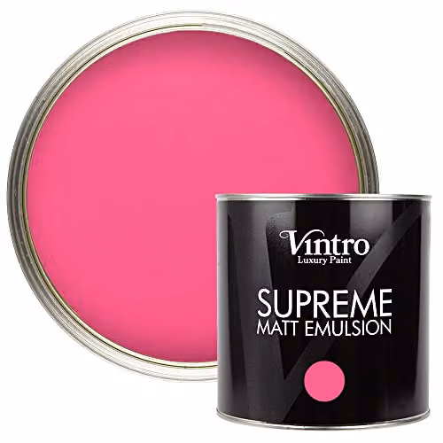 Vintro Luxury Matt Emulsion Multi Surface Paint in Deptford Pink, 2.5L