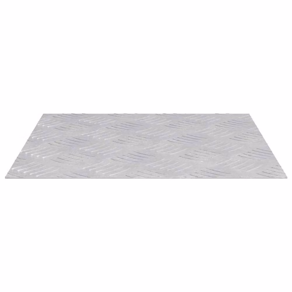 Berkfield Home Anti-Slip Aluminium Checker Plate Sheets in Silver, 2 Pack, W/D: 40 x 40 cm – 2