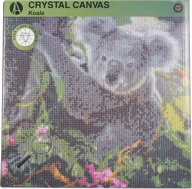 Art Studio Koala or Elephant Crystal Canvas in Multicolour