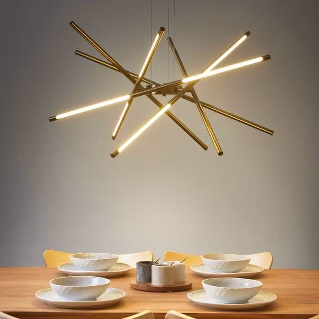 Wyld and Coco Gold LED Pendant Lamp with Remote Dimmer