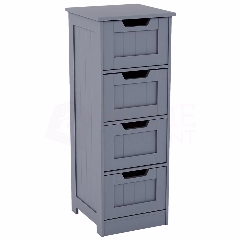 Home Discount Hayle 4 Drawer Freestanding Bathroom Unit in Grey – 2
