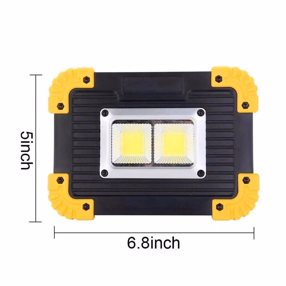 SPETLEK 2-Piece USB Rechargeable LED Work Floodlights in Black – 2