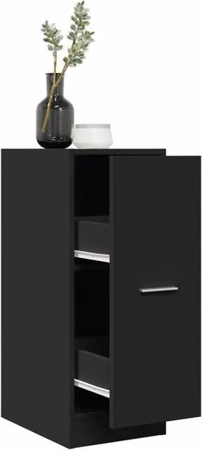 Berkfield Home Apothecary Cabinet in Black, W: 30 cm, D: 41 cm, H: 77.5 cm