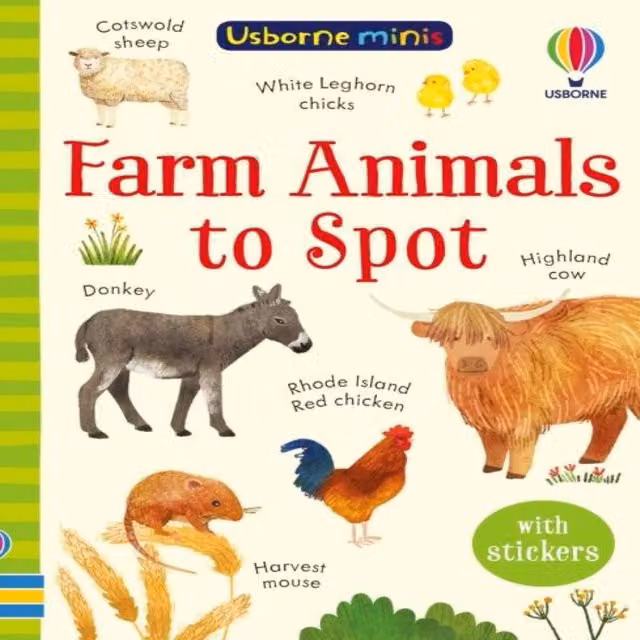 Usborne Publishing Ltd Farm Animals to Spot by Kate Nolan Multicolour Paperback Book