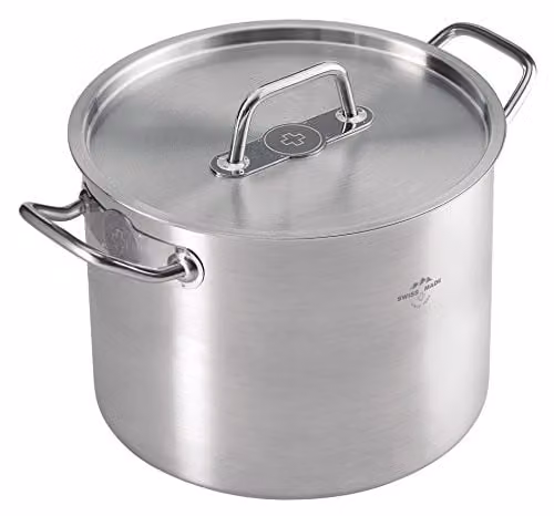 Kuhn Rikon Montreux Stainless Steel Casserole Pot with Lid, Silver, 6 l – 1