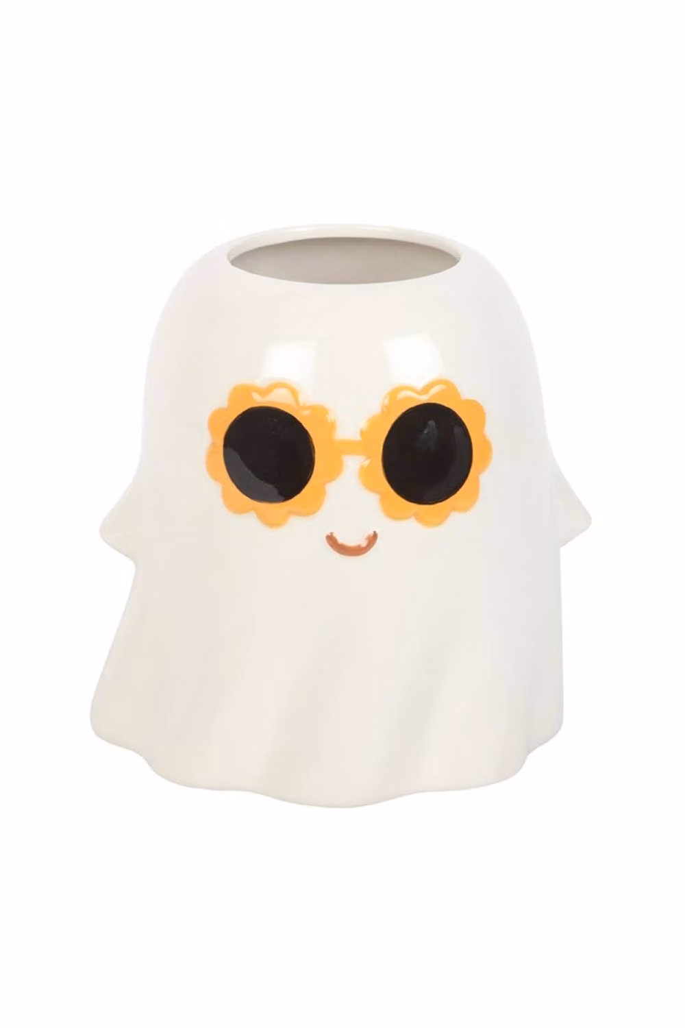 KDMD Groovy Ghost Ceramic Vase in White, 1200ml, Retro 60s Style Halloween and Autumn Tabletop Decor – 2