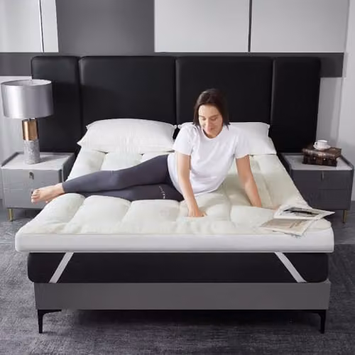 Ezysleep All Seasons Mattress Topper in White, King Size, 10 cm Depth – 5