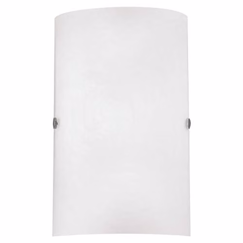 Loops Modern Wall Light in Silver and White with Glass Shade, E14 Bulb, 60W