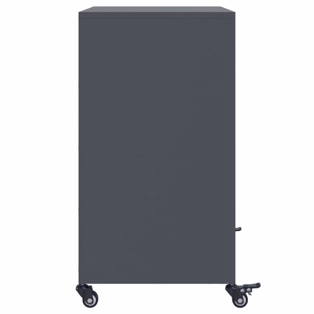 Berkfield Home Anthracite Metal Sideboard in Charcoal, W/D/H: 68.5 x 39 x 72 cm – 3