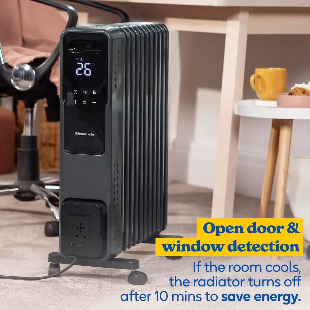 Russell Hobbs 2500W 11 Fin Oil Filled Radiator Black RHOFR2500-M-D – 9