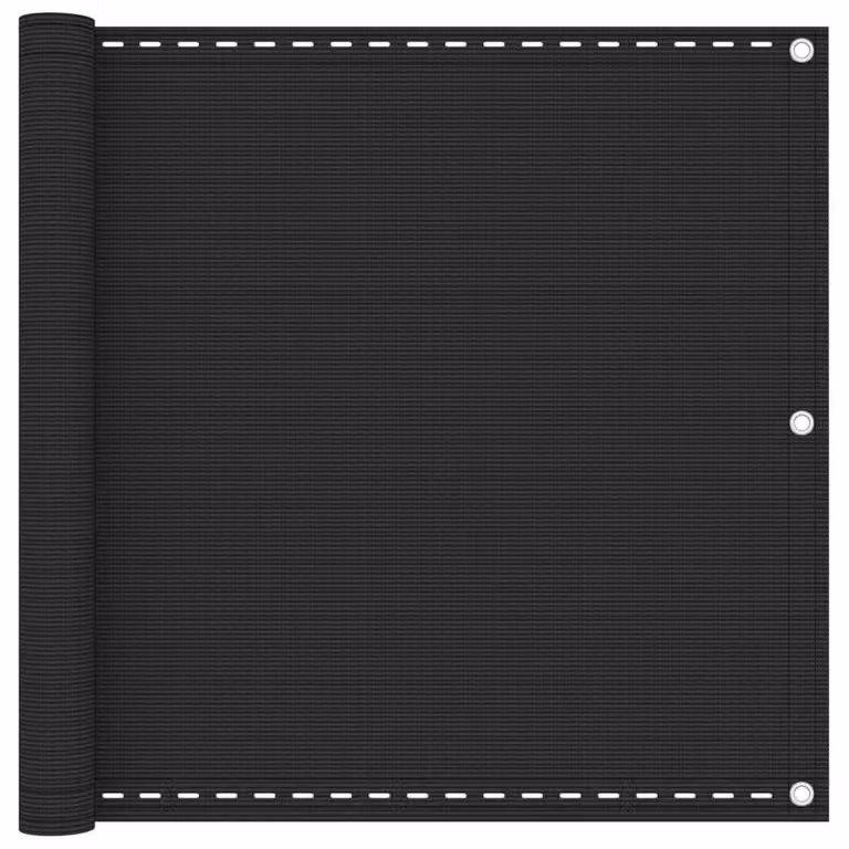 Berkfield Home Anthracite and Black HDPE Fabric Balcony Screen, W: 90 cm, H: 300 cm