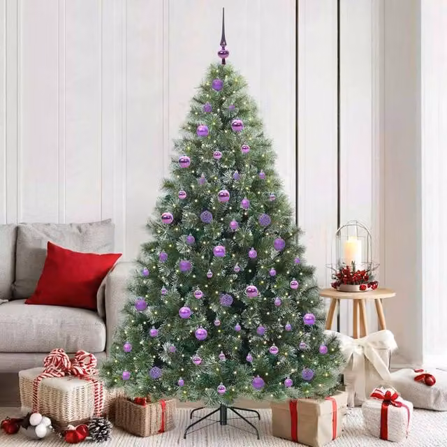 Berkfield Home Artificial Christmas Tree with 300 LEDs, Green, Height: 180 cm