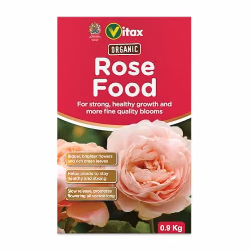 Vitax Organic Slow Release Rose Food for Healthy Leaves and Bigger Blooms, 900g