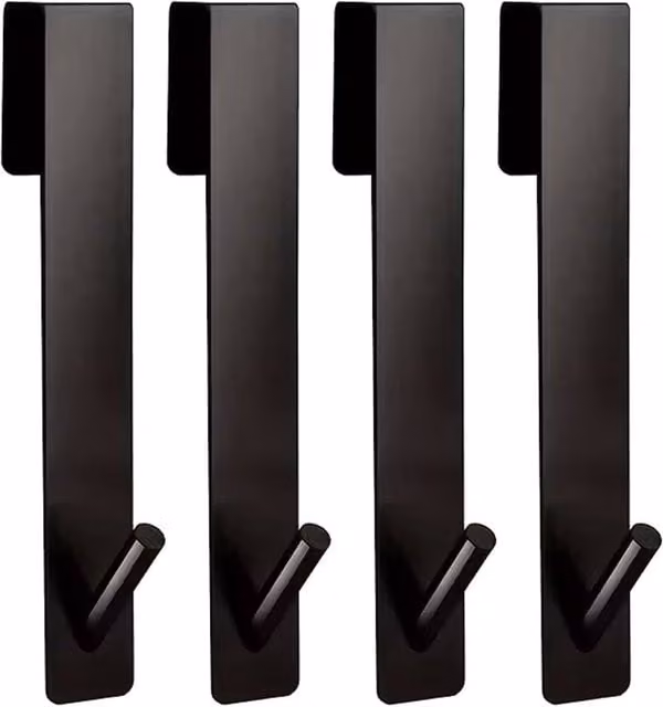 Beldray Stainless Steel Shower Screen Hanging Hooks in Black – 1