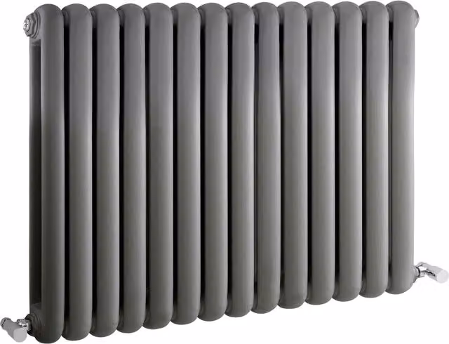 Balterley Aspire Horizontal Double Panel Radiator, Anthracite Grey, W: 86.3 cm, H: 63.5 cm, D: 6.35 cm