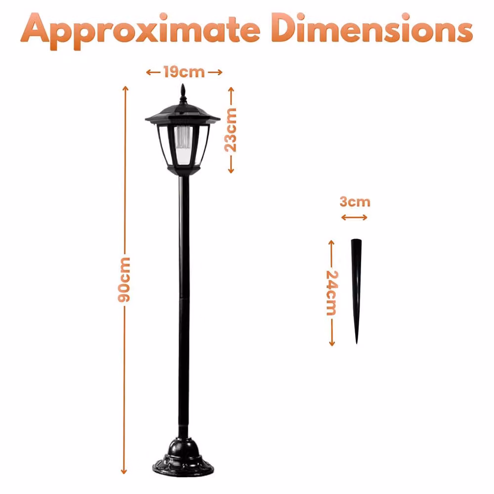 Marco Paul Black Solar Outdoor Post Light with Dusk Sensor, Height: 115 cm – 2