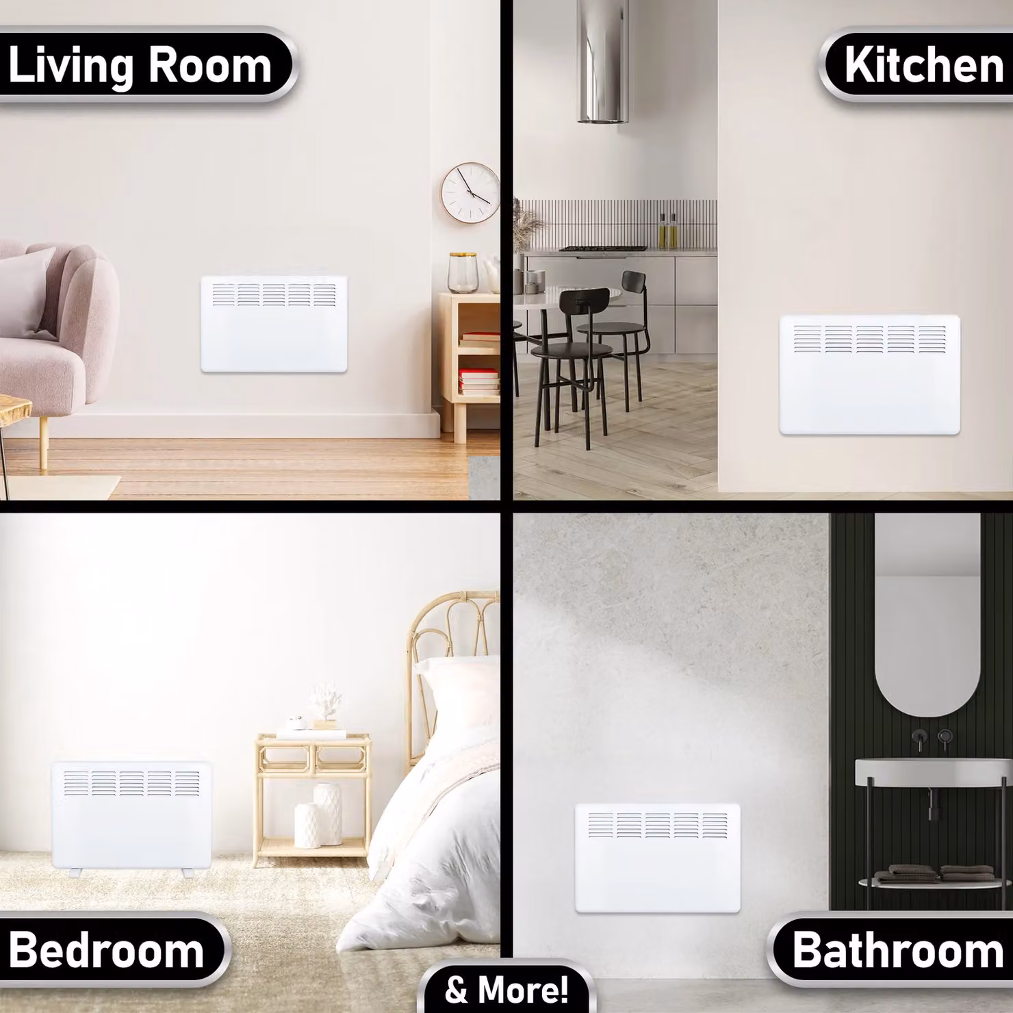 MYLEK Smart App Wifi Electric Convector Panel Heater with 24/7 Timer, 1.5kW, White – 5
