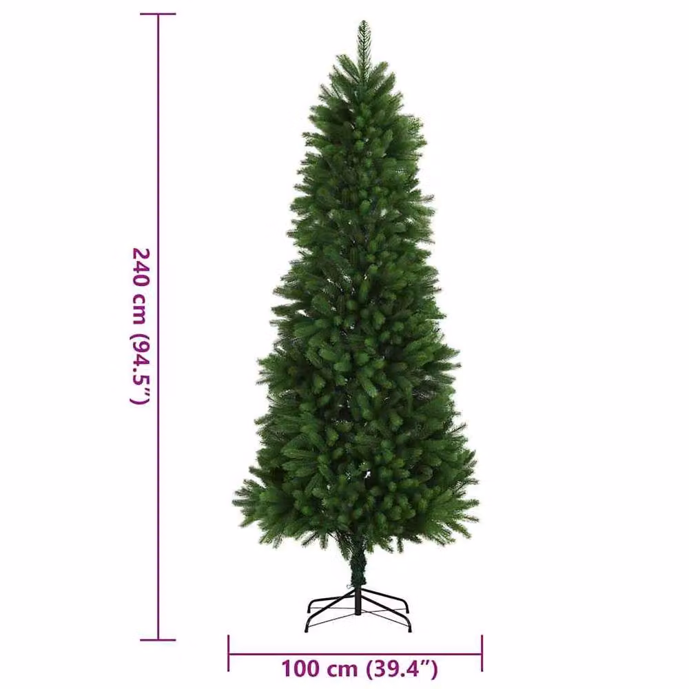 Berkfield Home Artificial Christmas Tree with Lifelike Needles, Green, Height: 240 cm – 6